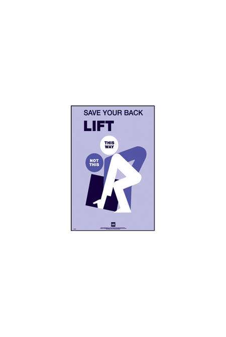 Safety save your back poster 58993