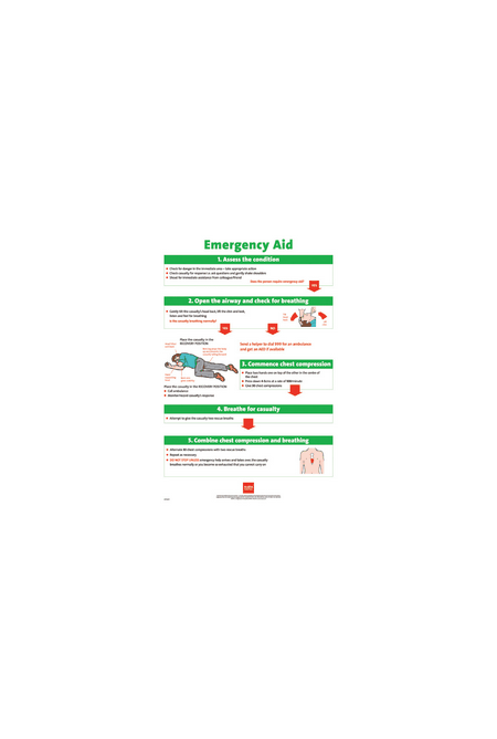 Safety emergency aid poster 59800