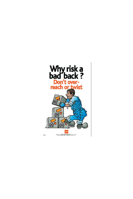 Safety why risk a bad back poster 59804