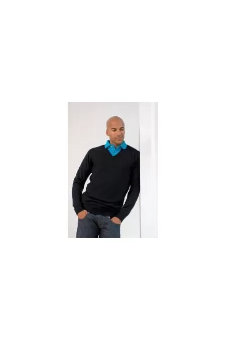 Henbury HB720,12 Gauge V-NECK JUMPER