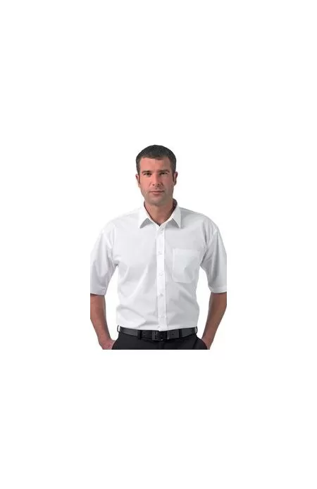 Russell J937M Short sleeve 100% cotton poplin shirt