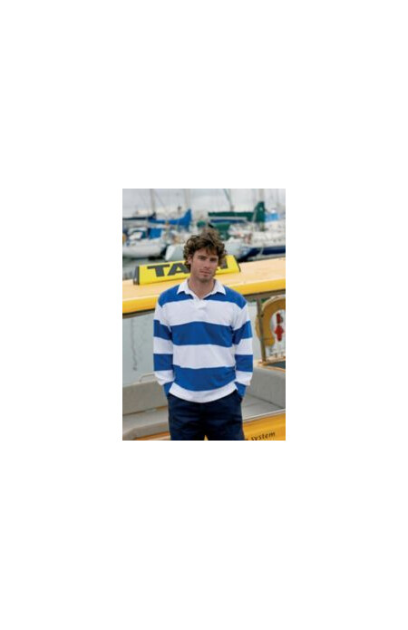 Front Row FR08M,Sewn stripe rugby shirt