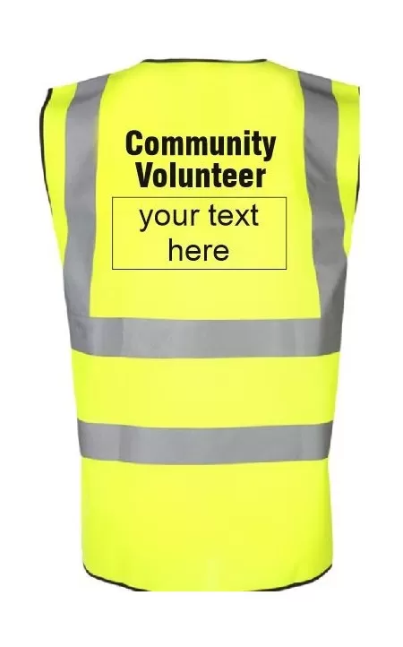 Community Volunteer hi vis vest