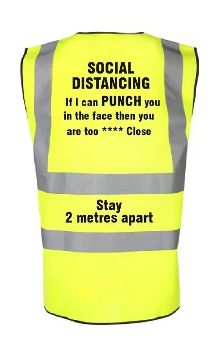 Social Distance Punch You Hi Vis Vest