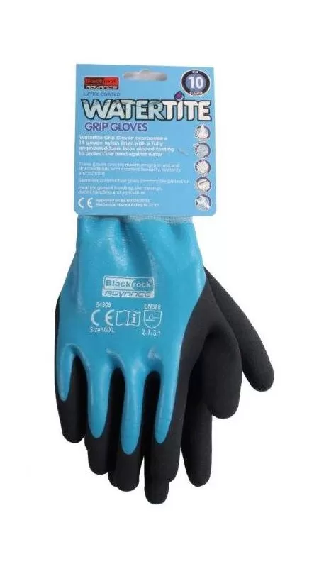 Black Watertight Waterproof Latex grip Glove Rodo 5430