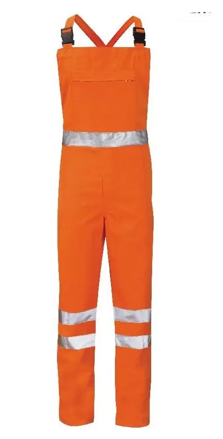 Hi Vis Bib and Brace Orange Railway use