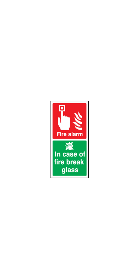 Fire alarm / break glass sign