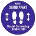 Social Distancing Floor Sticker 300mm