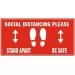 Social Distancing Floor Sticker 300mm