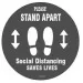 Social Distancing Floor Sticker 300mm