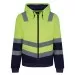 Regatta Pro hi-vis full zip hoodie TRF625 Yellow/Navy